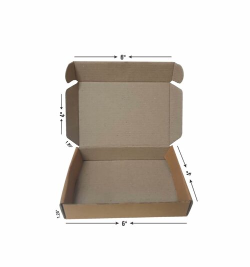 Self Lock Corrugated Box - 6.1x4x1.2 Inch